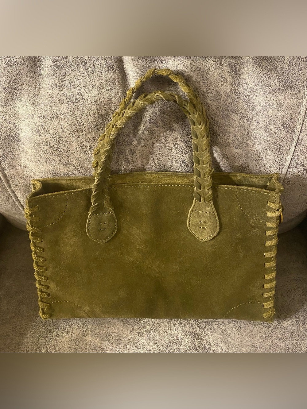 Margot New York Genuine Leather Green Handbag